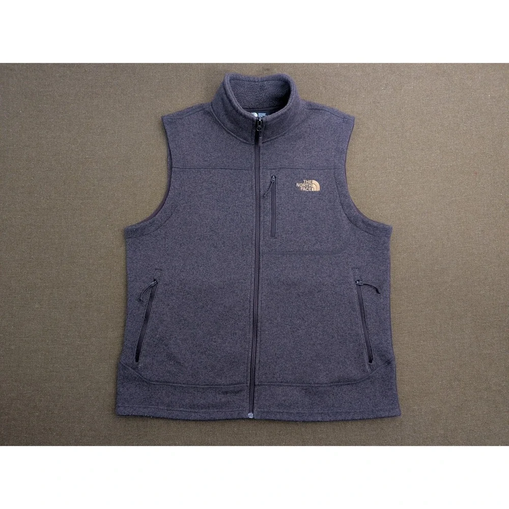The North Face Gordon Lyons Fleece Vest Medium Heathered Dark Brown